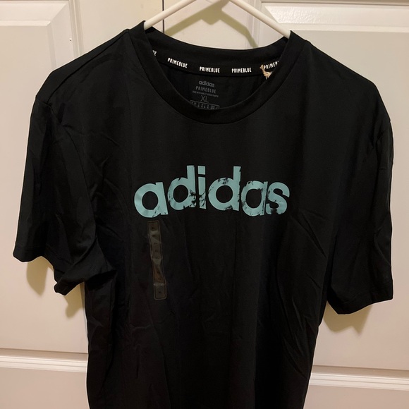 adidas Other - Adidas Men's Black Tee with Pale Blue Logo